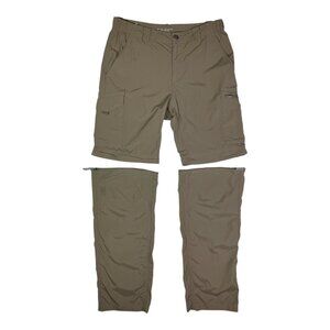 Columbia Men's 32 Silver Ridge Convertible Pants Green-Brown *Flaw